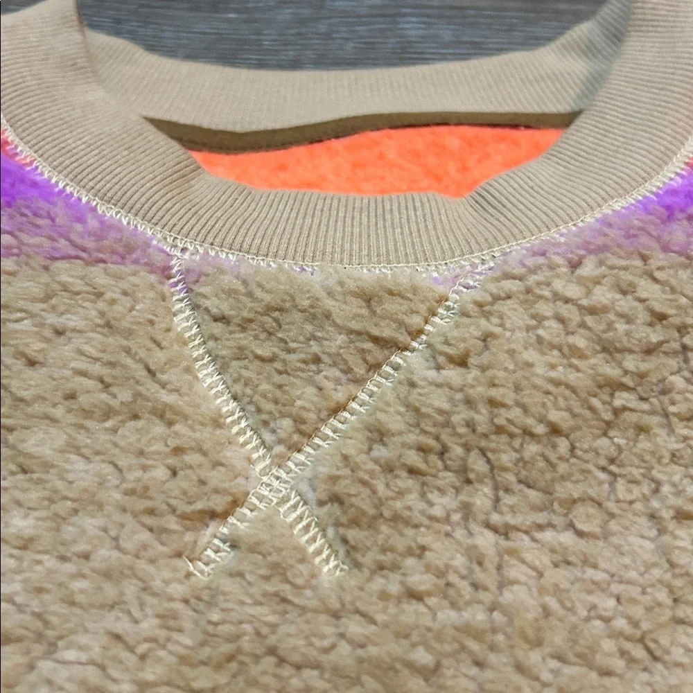 Koolaburra by Ugg Soft Fuzzy Vibrant Orange and Purple Fleece - Picture 3 of 6